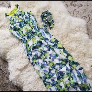 Vince Camuto Halter Maxi Dress with belt